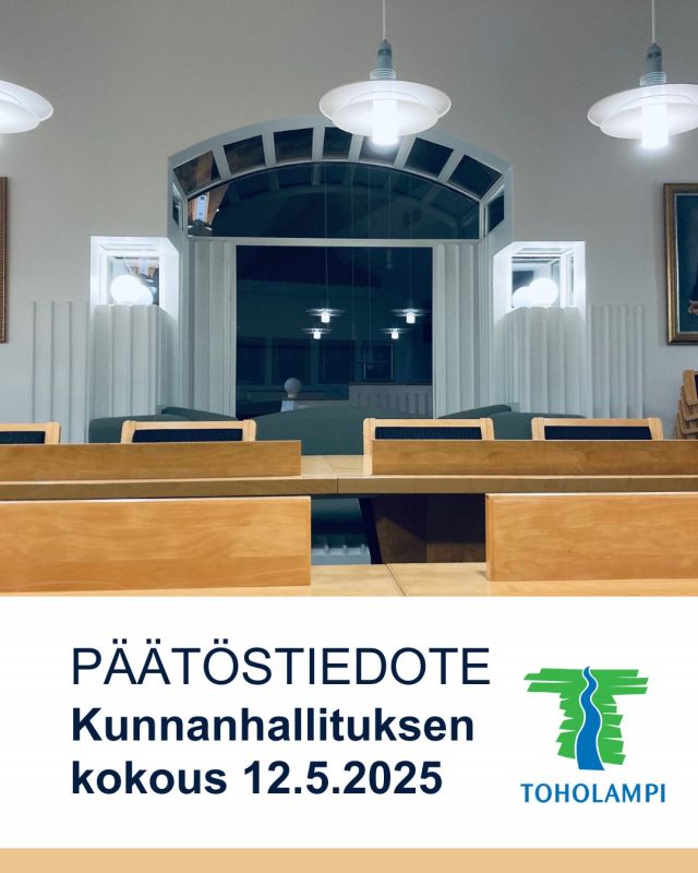 Toholammin kunnanhallitus kokoontui päätöksentekoon maanantaina 12.5.2025. Alla on kokousasioita tiivistettynä. 

Kunnanhallituksen toiminta-avustukset 2025 
◽️ Kunnanhallituksen toiminta-avustuksiin yhteisöille on varattu vuoden 2025 talousarviossa 9 600 euroa. Avustukset ovat olleet haettavissa maaliskuun 2025 loppuun mennessä. Kunnanhallitus päätti myöntää:

▪️1200e Sykäräisen Nuorisoseuralle. 
▪️4000e Toholammin Hyvinvointikeskus Maunu ry:lle. 
▪️1000e Toholammin Häkkilän kyläyhdistykselle. 
▪️1400e  Toholammin Museoyhdistys ry:lle. 
▪️2000e Toholammin Urheiluautoilijat ry:lle. 

 
Kouluverkkoa koskevat muutokset 1.8.2025 alkaen 
◽️ Kunnanhallitus päätti esittää valtuustolle seuraavaa: 

▪️Kleemolan koulun toiminta päättyy 31.5.2025. 
▪️Syksystä 2025 alkaen Sykäräisen koulussa järjestetään opetusta luokille 1–6. 
▪️Sykäräisen koulun oppilasmäärän jäädessä kahtena perättäisenä lukuvuonna alle 
  20 oppilaan koulun toiminnan jatko selvitetään. 
▪️ Kleemolan entisen koulupiirin alueen oppilaat voivat valita oppilaspaikan Herman Ojalan tai Sykäräisen koulusta, joihin koulukuljetus järjestetään maksutta. 
▪️ Lakkautettavan koulun leikki- ja liikuntapaikat säilyvät kyläläisten ja kuntalaisten käytössä. 

Terveysaseman vuokrasopimuksen tarkistaminen vuodelle 2025 
◽️ Kunnanhallitus päätti esittää valtuustolle, että se hyväksyy Toholammin terveyskeskuskiinteistön uudet vuokraneliöt ja uuden vuokrahinnan 9.000 euroa/kk + alv. Uusi vuokrahinnoittelu on v. 2025 voimassa seuraavan kuukauden alusta, kun muut tällä hetkellä Soitella vuokralla olevat tilat on tyhjennetty ja siivottu. 

Kunnanhallitus päätti myös esittää valtuustolle, että se myöntää Soitelle oikeuden käyttää veloituksetta terveyskeskuksen alakerrassa sijaitsevaa kappelia ja kylmiötä. 

Kunnanhallitus päätti myös mm.:
◽️ Saattaa valtuustolle tiedoksi keskusvaalilautakunnan vahvistaman kuntavaalien 2025 tuloksen. 
◽️ Esittää valtuustolle, että valtuusto hyväksyy voimassa olevan palkkiosäännön 1.6.2025 alkavalle valtuustokaudelle. 
◽️ Hyväksyä Elements Suomi Oy:n kaavoitusaloitteen koskien Harjakankaan tuulivoimapuistoa. 

➡️ Kaikki kokouksen asiat löytyvät kokouspöytäkirjasta kunnan verkkosivuilta.