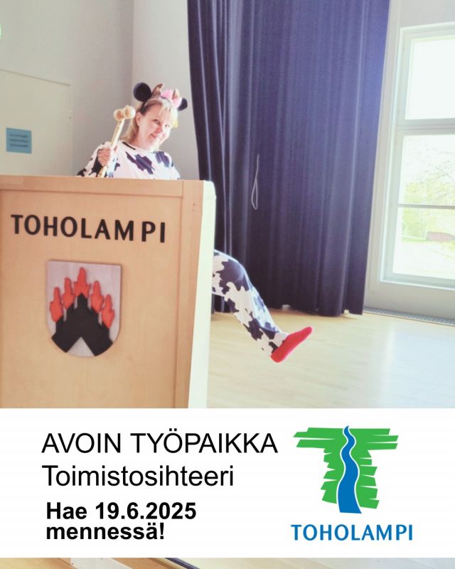 Hae meille hallinto-osaston toimistosihteeriksi! Etsinnässä on kunnallishallinnon moniosaaja, jolla pysyy langat käsissä ja pykälät järjestyksessä. Virka on vakituinen.

➡️ Hae paikkaa 19.6.2025 klo 15 mennessä Kuntarekryssä, työavain TOH-01-4-25. Virka täytetään toistaiseksi 1.7.2025 alkaen tai sopimuksen mukaan mahdollisimman pian.

Tehtäviisi kuuluvat:
📌Asianhallinnan, tiedonhallinnan ja kokoushallinnan tehtävät (Dynasty-järjestelmän pääkäyttäjä).
📌 Vaativat ja monipuoliset yleishallinnon tehtävät ja muut toimistopalvelutehtävät.
📌 Asiakirjahallintoa ja arkistotointa johtavan viranhaltijan tehtävät
📌 Vaalien järjestäminen (keskusvaalilautakunnan sihteeri).
📌Muut esihenkilön määräämät tehtävät.

Tehtävänkuvaa voidaan täydentää valittavan henkilön osaamisesi ja ja työnantajan tarpeiden perusteella.

Kelpoisuusvaatimuksena toimistosihteerin virkaan on soveltuva korkeakoulututkinto tai aikaisempi opistotasoinen tutkinto sekä tehtävään soveltuva työkokemus. Eduksi katsotaan kunnallinen hallinto- ja talousosaaminen. Edellytämme riittävää perehtyneisyyttä kunnallishallintoon ja lainsäädäntöön.

@kuntarekry #avointyöpaikka #työpaikka #rekrytointi #toimistosihteeri #sihteeri #toholamminkunta #toholampi #luonnollinenkotilaakso